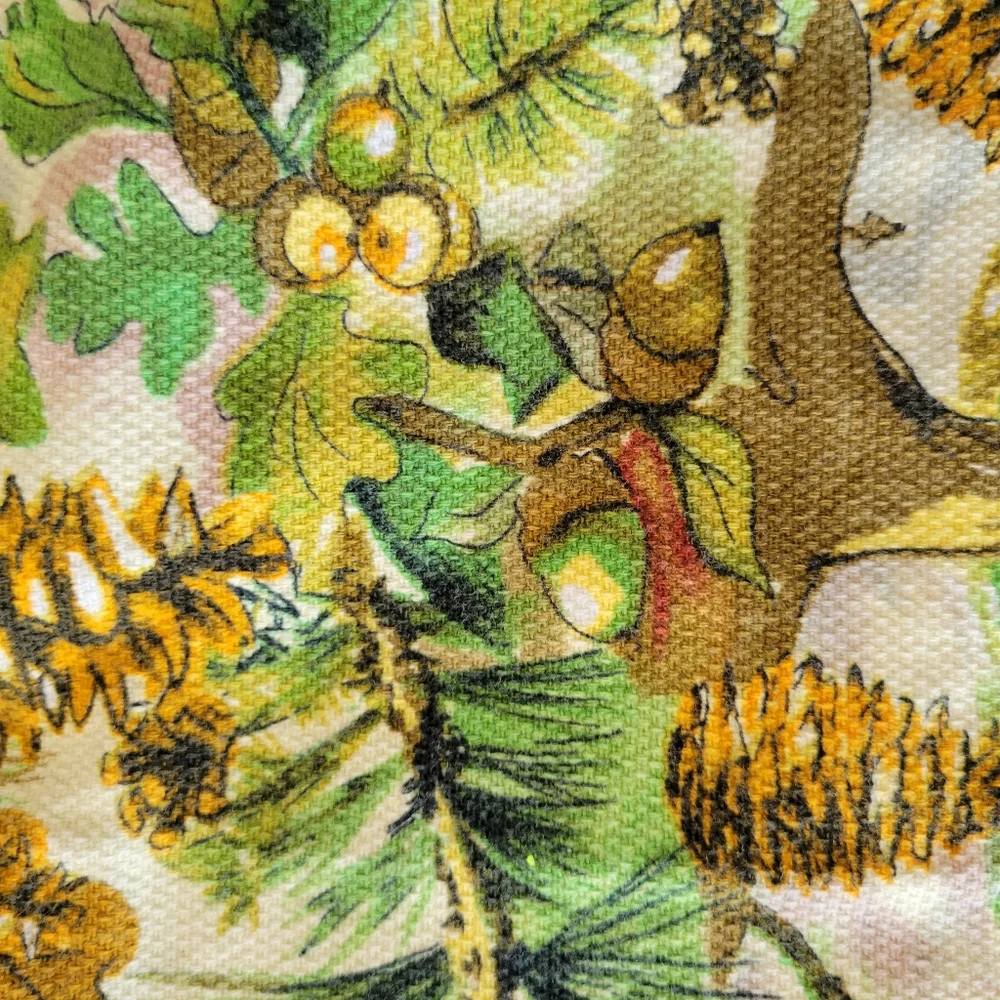Vintage Woodland Scene Kitchen Linen ~ Towel or Tapestry ~ Nature ~ Pretty